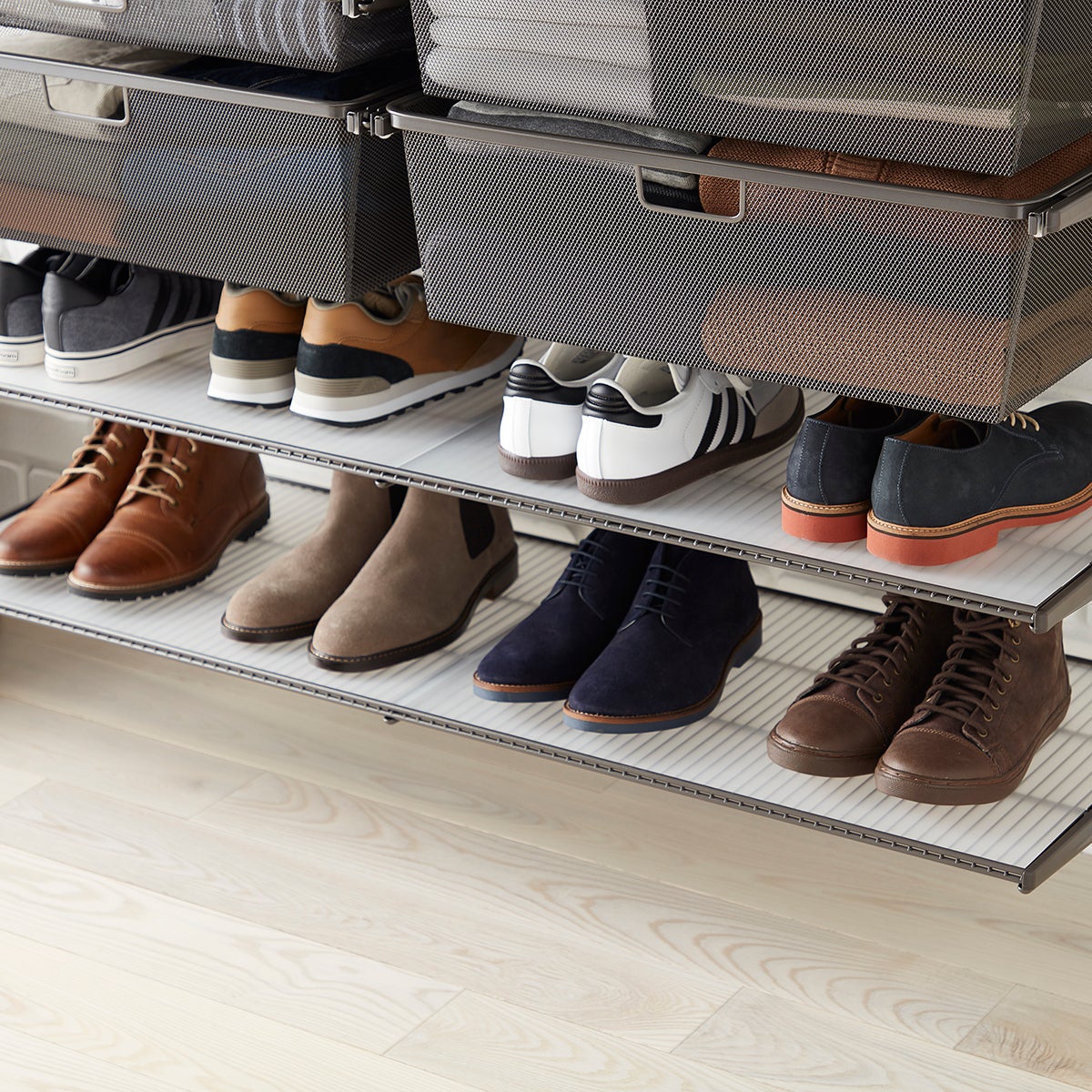 Elfa Classic 4' Graphite Closet The Container Store